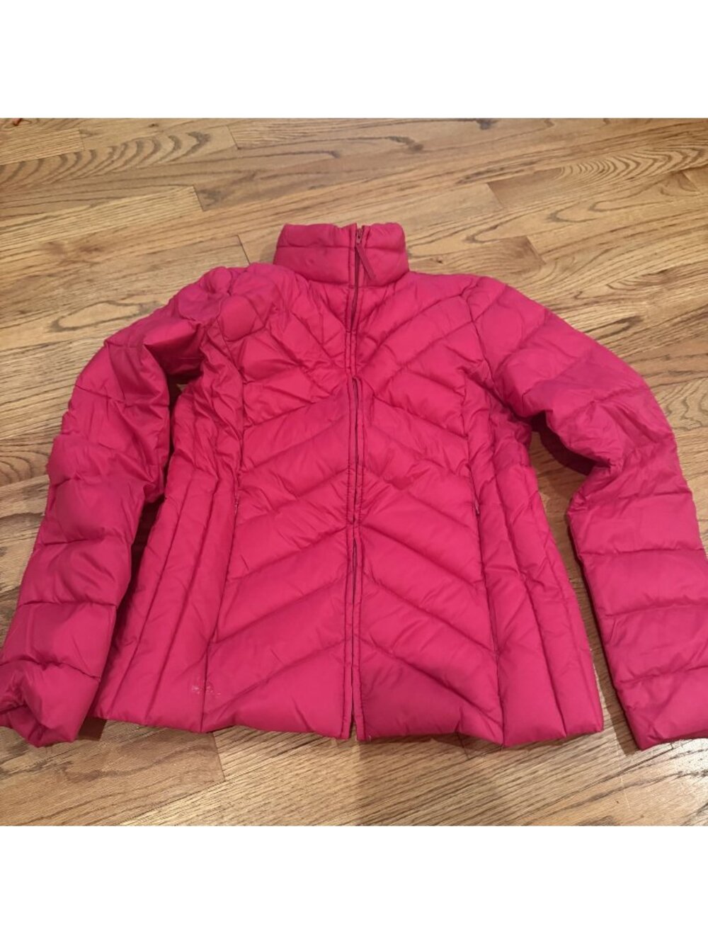 Talbots Womens XS Puffer Jacket Pink Down Lightweight